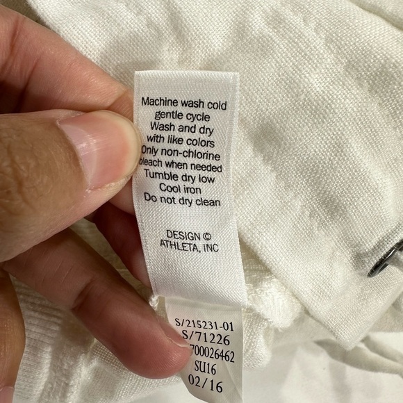 Athleta linen mini skirt white size 6 - Picture 7 of 8